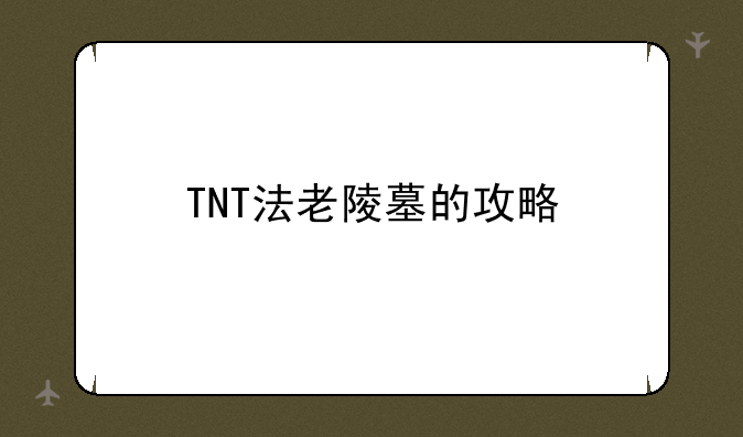 TNT法老陵墓的攻略