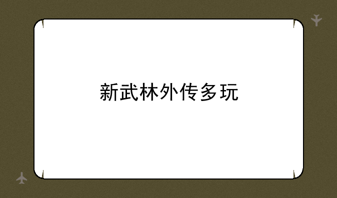 新武林外传多玩
