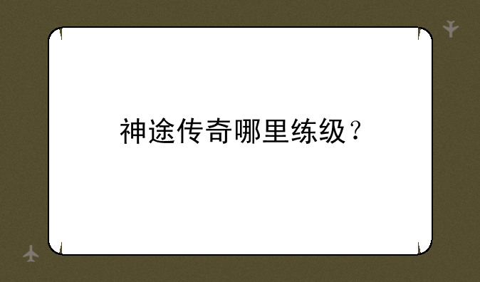 神途传奇哪里练级？