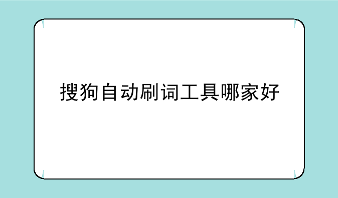 搜狗刷排名软件哪家好-搜狗自动刷词工具