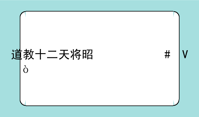 道教十二天将是什么啊？