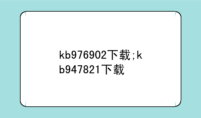 kb976902下载;kb947821下载